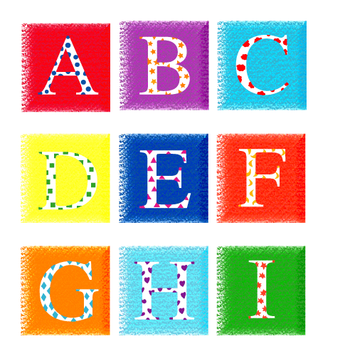 アルファベットタイルのデザイン画