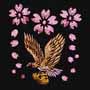 鷹と桜の刺繍ポロシャツ